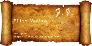 Flits Verita névjegykártya